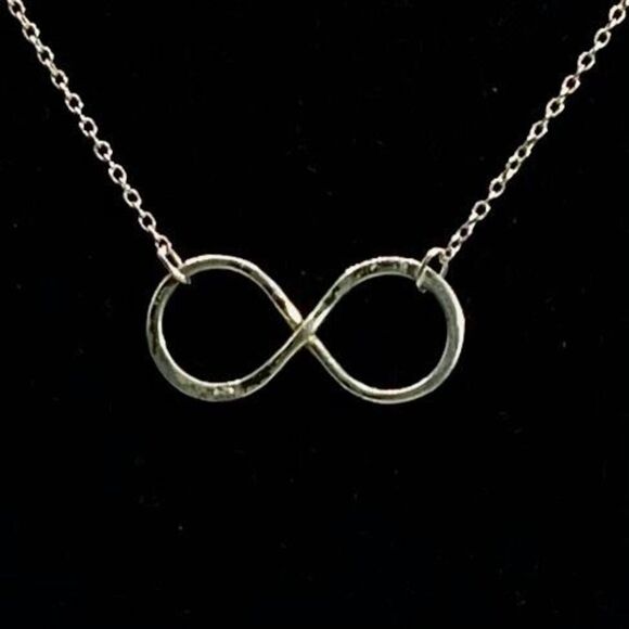 ALF Sterling 925 Silver Infinity Circle & 18” Chain - Picture 1 of 13